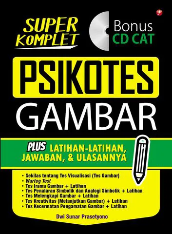 Buku Super Komplet Psikotes Gambar (Bonus CD CAT) oleh Dwi Sunar Prasetyono