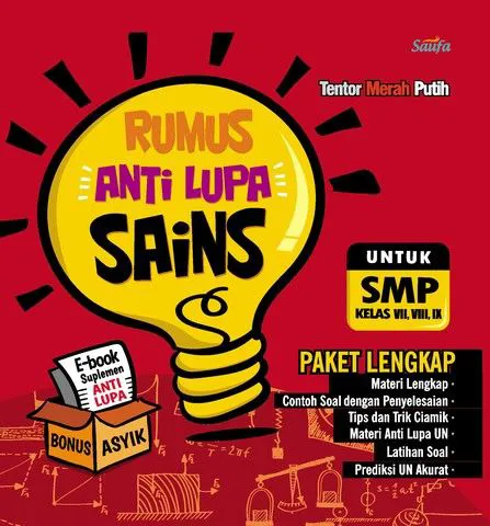 Buku Rumus Anti Lupa Sains untuk SMP Kelas VII, VIII, IX oleh Tentor Merah Putih