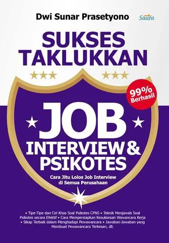 Buku Sukses Taklukkan Job Interview & Psikotes oleh Dwi Sunar Prasetyono