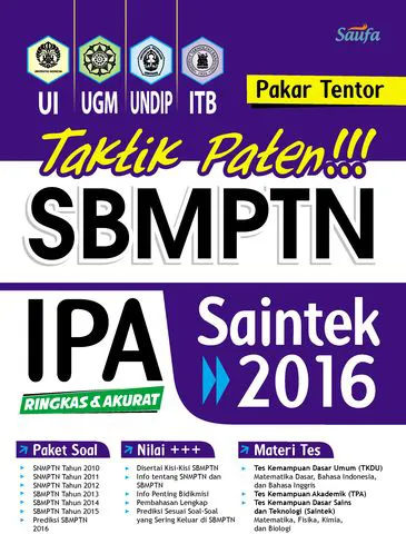 Buku Taktik Paten!!! SBMPTN IPA Saintek 2016 oleh Pakar Tentor