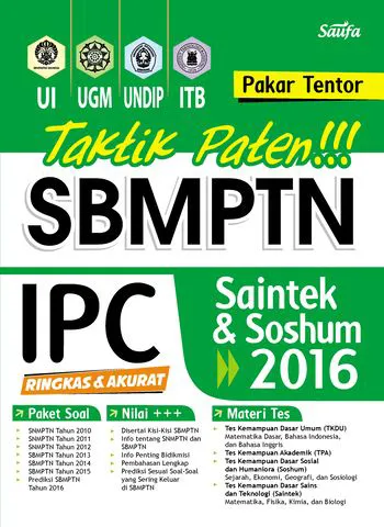 Buku Taktik Paten!!! SBMPTN IPC Soshum 2016 oleh Pakar Tentor
