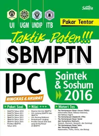 Taktik Paten!!! SBMPTN IPC Soshum 2016 — Pakar Tentor — sampul