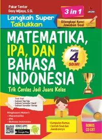 Langkah Super Taklukkan Matematika, IPA, dan Bahasa Indonesia Kelas 4 SD/MI — Pakar Tentor — sampul