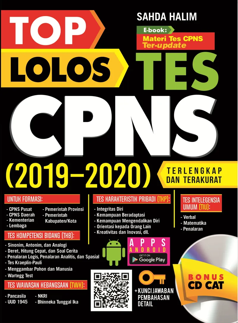 Buku Top Lolos Tes CPNS (2019-2020) oleh Sahda Halim