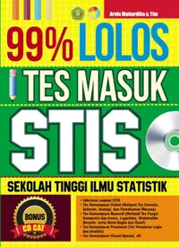 99% Lolos Tes Masuk STIS (BONUS CD CAT) — Arvin Mahardika — sampul