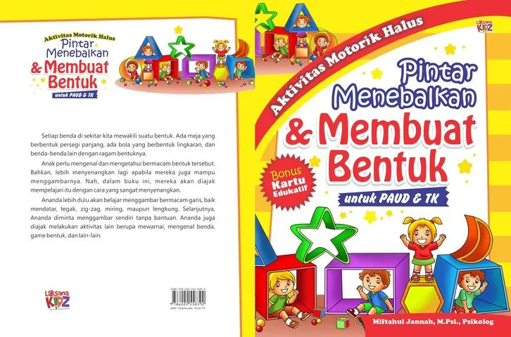 Buku Aktivitas Motorik Halus; Pintar Menebalkan & Membuat Bentuk oleh Psikolog, Miftahul Jannah, M. Psi.