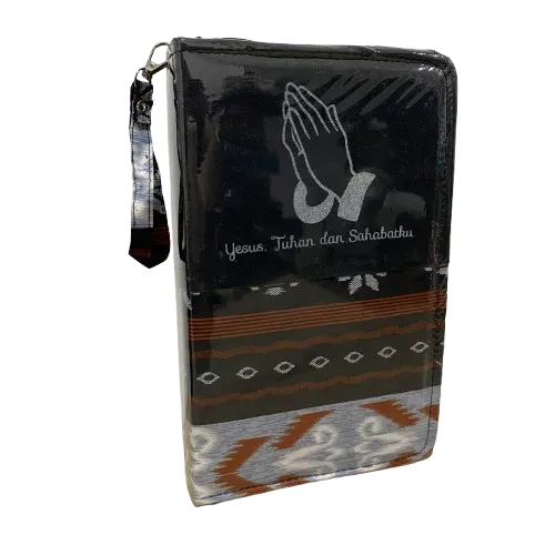 Buku Sampul Cover Alkitab Kristen Katolik Ukuran Besar 062 - KJ Kidung Jemaat XL  Motif Jeans Batik