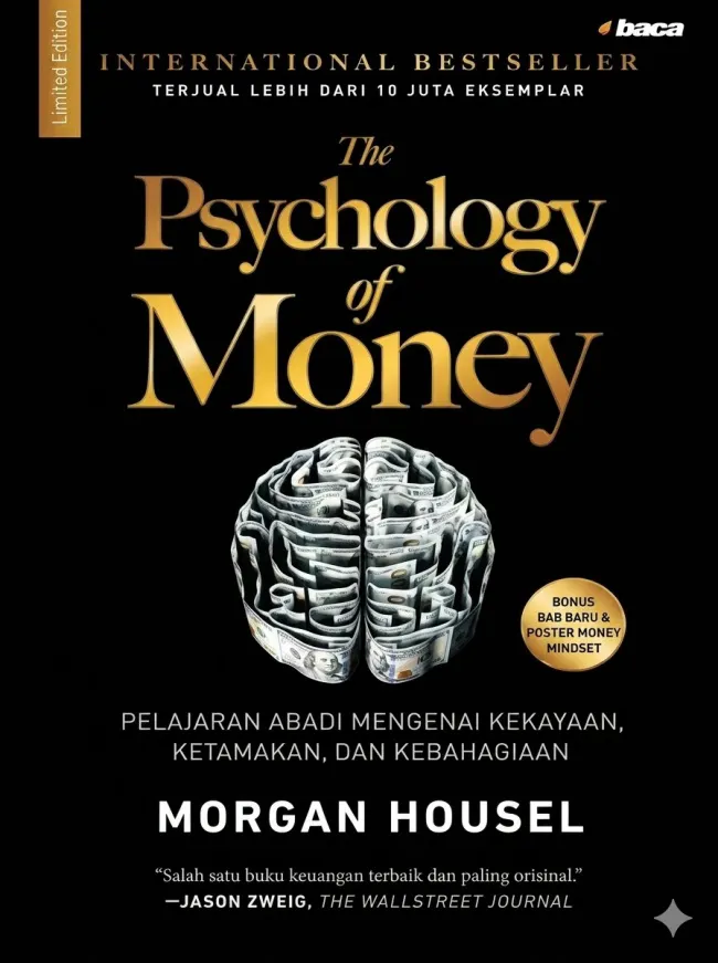 Buku The Psychology of Money Cover Black (Limited Edition) oleh Morgan Housel